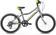 Bicicleta KROSS Hexagon Mini 1.0 20 Grafit|Lime|Argintiu 2021