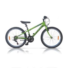 Bicicleta copii mtb CROSS Speedster 24 otel - Verde | 8-10 ani